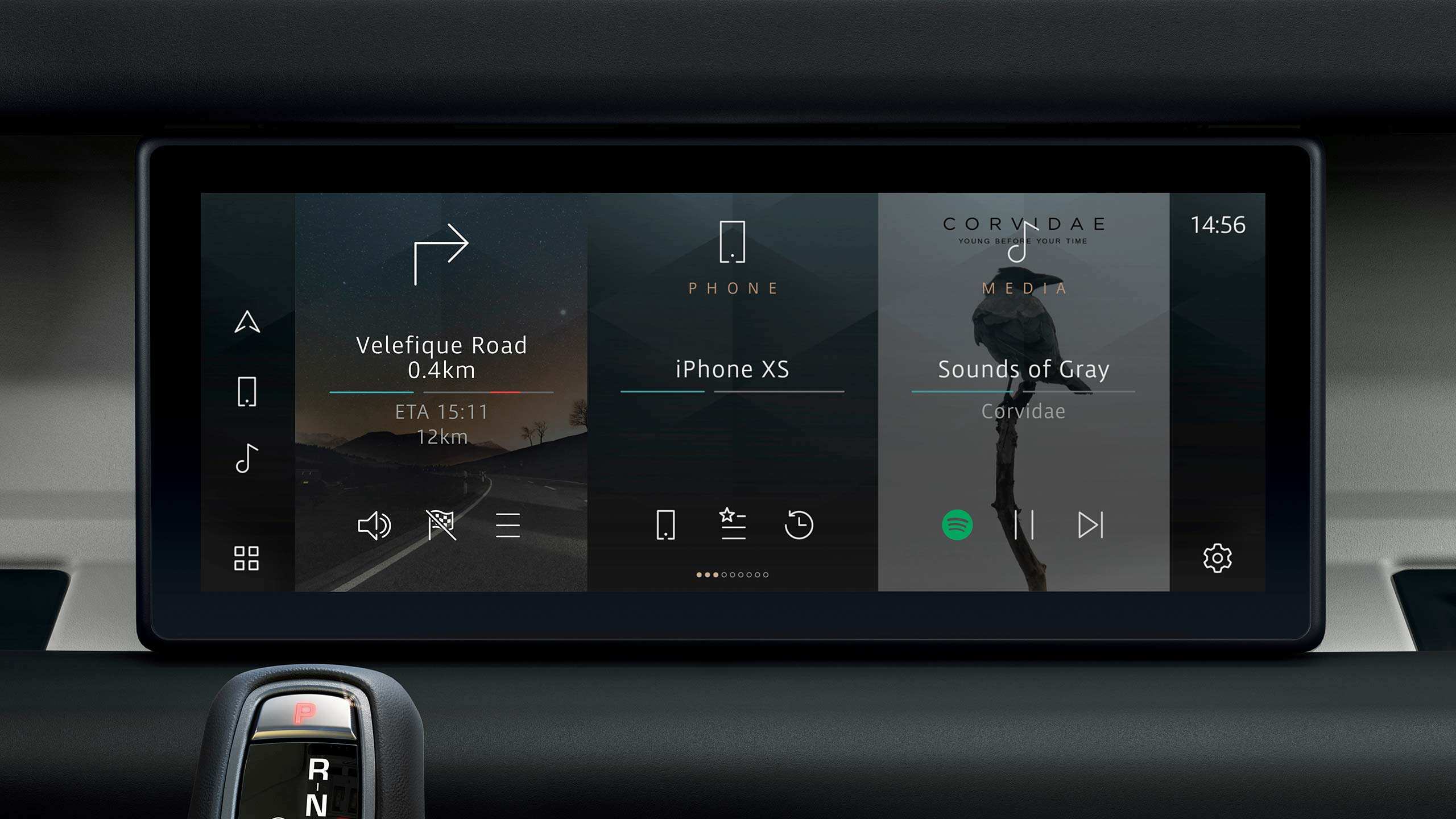 Screen inside range rover
