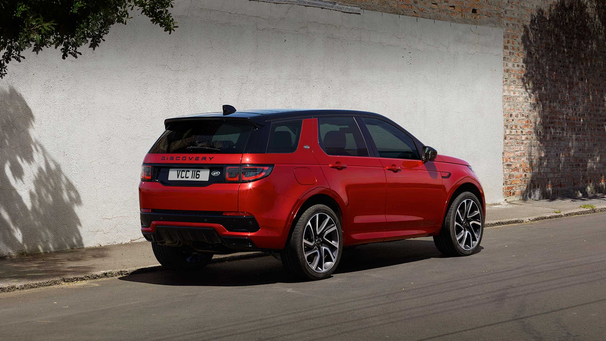 Parked Discovery Sport in Red